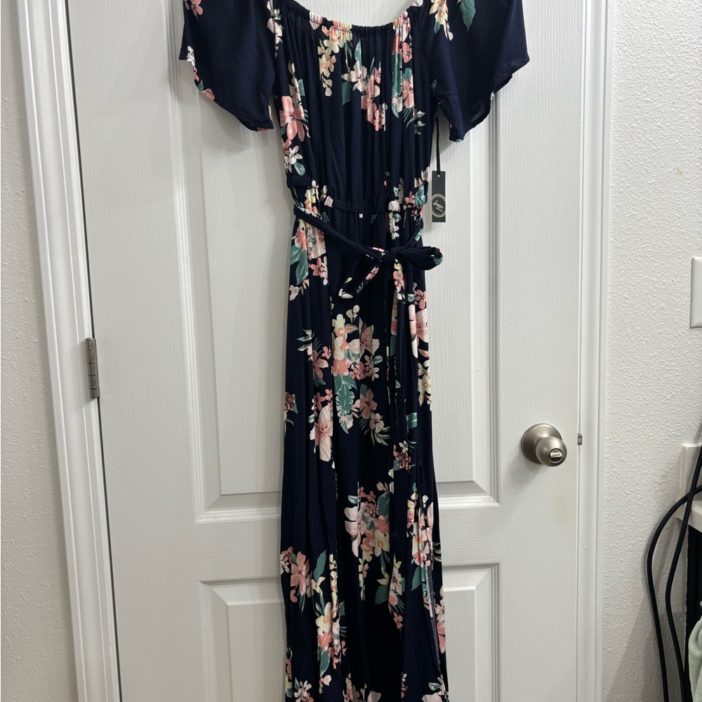 Liberty Love Navy Floral Maxi Dress
